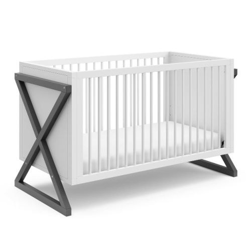 Storkcraft Equinox 3-in-1 Convertible Crib - White/gray
