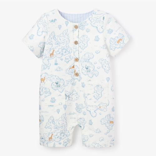 Cotton Explorer Print Shortall – Elegant Baby
