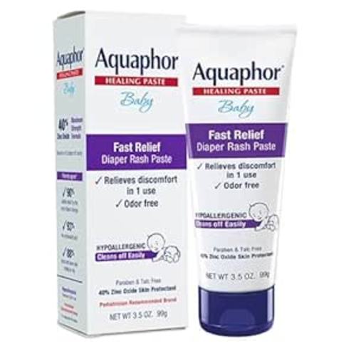 Aquaphor Baby Diaper Rash Paste - For Serious Diaper Rash and Flare-ups - 3.5 Oz. Tube
