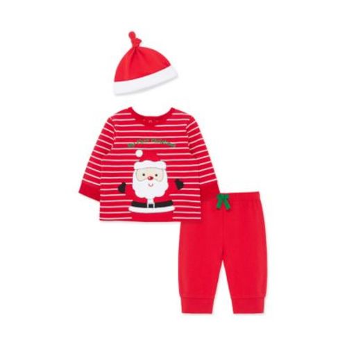 Baby Boys Santa Joggers Set with Hat