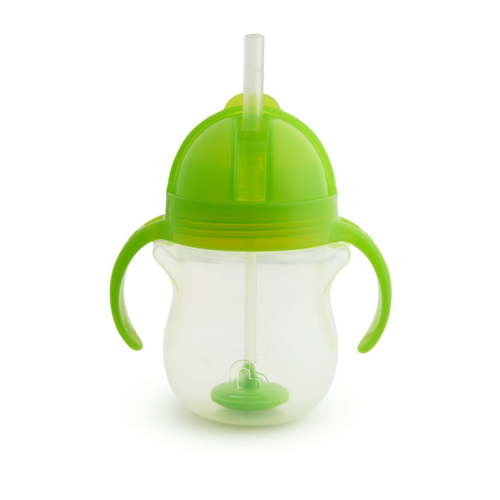 Munchkin® Any Angle™ Weighted Flexi-Straw Trainer Sippy Cup with Click Lock™ Lid, 7 Oz, Green, Unisex