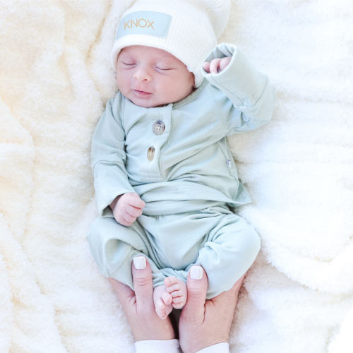 Personalized Leather Patch Beanie | All Colors