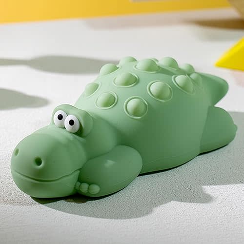 Night Light for Kids, Cute Silicone Nursery Crocodile Lamp with White Noise, NightLight for Baby and Toddler,Squishy Kawaii Bedside Lamp for Kids Room