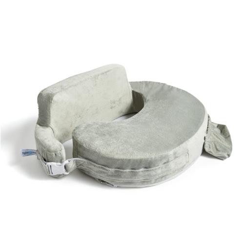 My Brest Friend Super Deluxe Nursing Pillow - Enhanced Comfort & Ergonomic Breastfeeding Pillow for Ultimate Support For Mom & Baby - Adjustable and with Handy Side Pocket, Platinum