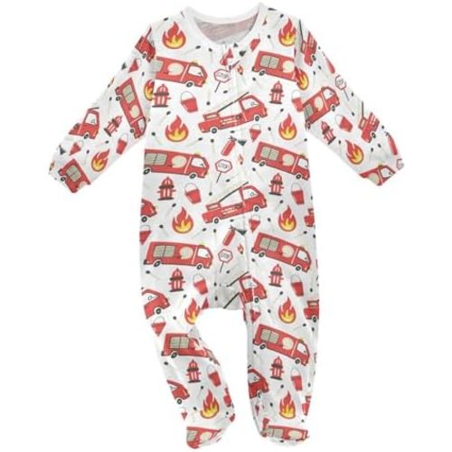 Dussdil Baby One-Piece Footies Newborn Rompers Pajamas Cotton Footed Pjs for Sleep Play Boys Girls