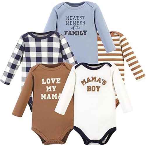 Hudson Baby unisex-baby Cotton Long-sleeve Bodysuits
