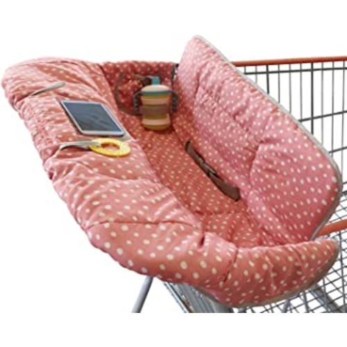 Suessie Shopping Cart Cover and High Chair Cover, Pink Dots