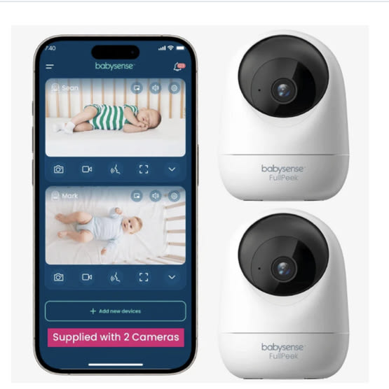 2Peek WiFi Baby Monitor: 3MP Dual Camera System | Babysense