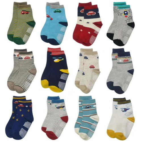 Skibeaut Unisex Baby Grip Socks, Cotton,12 Piece