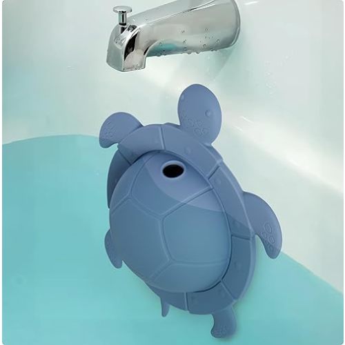 Bath Overflow Drain Cover – Blue Tub Overflow Stopper Fits Bathtub Drains, Prevents Water Loss, Bathroom Accessory for Deeper Soaks – Drains in Deep Sea Blue