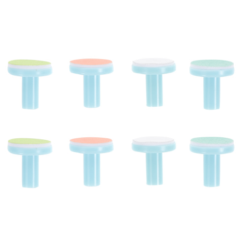 8Pcs Baby Electric Nail Drill Replacement Nail Trimmer Grinding Heads Baby Nail File Nail Polisher with Blue Base