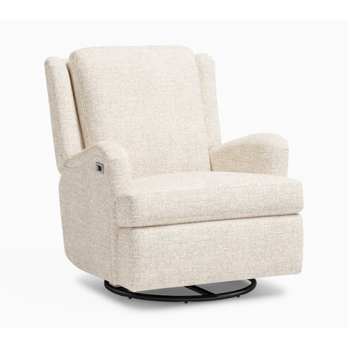 Chris Loves Julia Roll Arm Power Recliner Eco Performance Weave Oatmeal