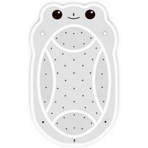 Baby Bath Mat Non Slip, Toddler Bath Mat, 30 * 18 Inch Bathtub Mat Non Slip Kids, Eco Friendly Rubber no Chemical Smell, Suction Cups for Secure Grip, Fun Patterns, Easy to Clean, White