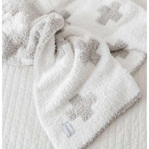 Color: Swiss Cross Double Layer -  Double-Layer Bamboni® Mini Blanket | Saranoni | Saranoni
