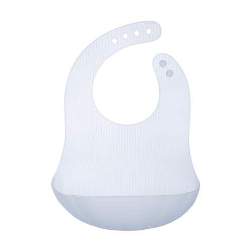 Olababy Fold N Go Silicone Baby Bib w Travel Case | Soft, Lightweight, Waterproof Bibs for Infants & Toddlers | BPA Free