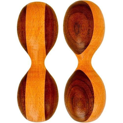 HippoToys Handmade Montessori Wooden Rattles,Wooden Maracas for Kids, Wooden Sound Toys for Babies, Baby Toys 0-6 Months, Baby Boy & Girl Toys, 3-6 Month Old Baby Must Haves, Rattle Toys, Infant Gifts