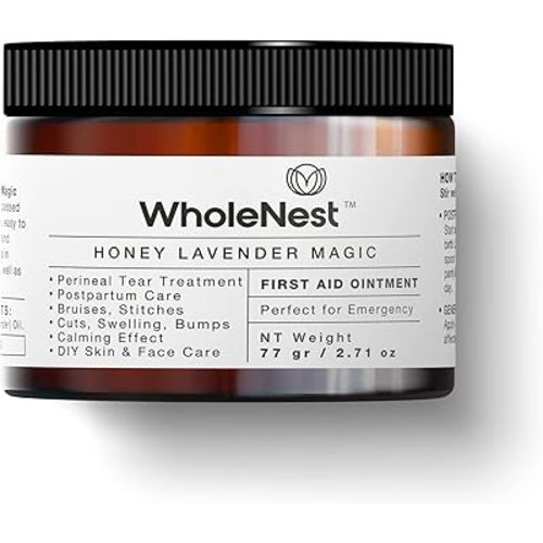 Postpartum Essentials - Honey Lavender Magic Perineal Liquid Balm for Postpartum Care, C-Section Recovery, All-Natural Honey & Lavender, Soft Smooth Soothing Texture for Cuts, Scrapes, Burns