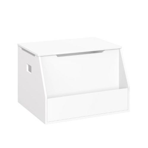Riverridge Kids' Toy Box Playroom Storage Chest With Front Bookrack White: Mdf, Meets Astm & Cpsc Standards, Ages 3+
