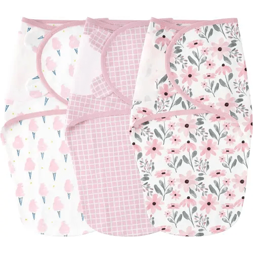 Yoofoss Baby Swaddles for Newborns 100% Organic Cotton, Adjustable Swaddle Sleep Sack 0-3 Months Newborn Swaddle Sack, Breathable Soft(Small)