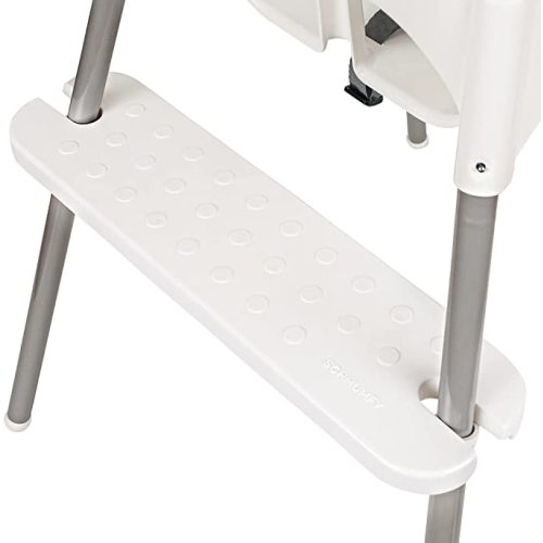 White IKEA High Chair Foot Rest Only - Bib Hook Included - Sits Flat - Compatible with Antilop Highchair - Adjustable & Dishwasher Safe - BLW Footrest Baby Led Weaning - Durable ABS Plastic 20" x 5"