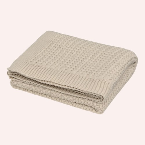 Harper Baby Knit Throw - Latte