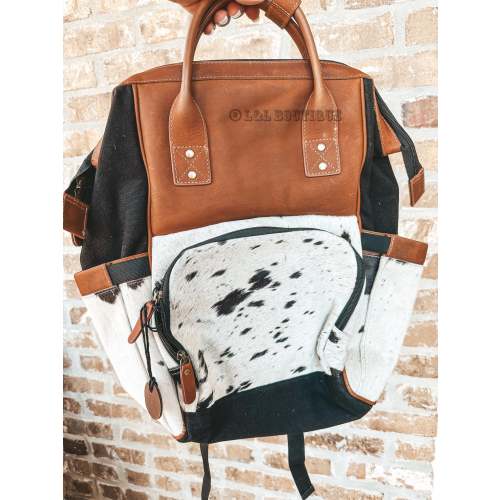 Cowhide Diaper Bag