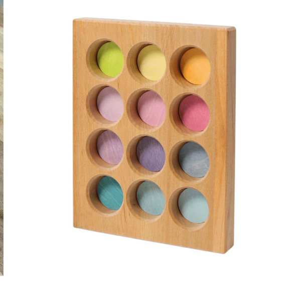 Wooden Pastel Sorting Board