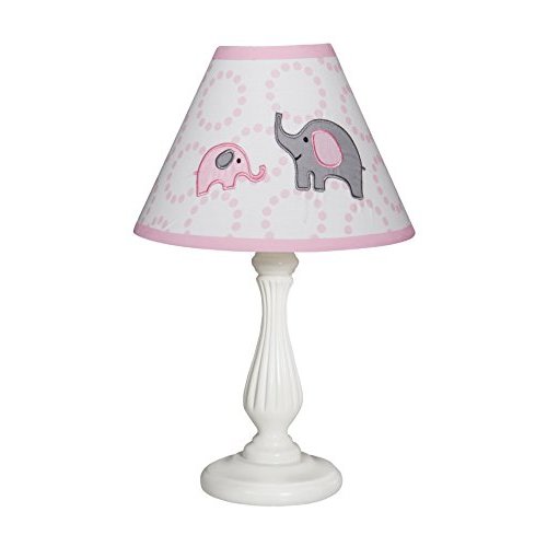 GEENNY OptimaBaby Pink Grey Elephant Lamp Shade Without Base