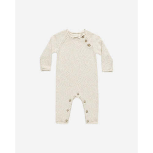 6-12 - Speckled Knit Jumpsuit || Speckled Natural