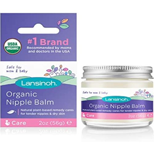 Lansinoh Organic Nipple Balm, Breastfeeding Essentials, 2 Ounces