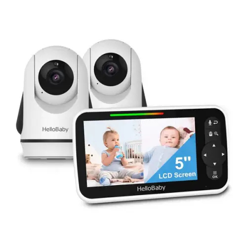 HelloBaby HB6351-2 Video Baby Monitor with two cameras