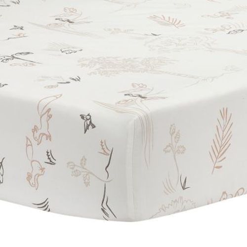 Lambs & Ivy Treetop Fox Woodland Breathable Cotton Fitted Crib/toddler Sheet