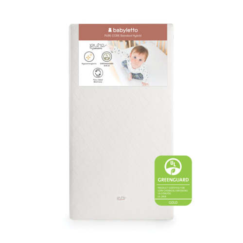 Pure Core Crib Mattress w/ Hybrid Quilted Waterproof Cover (2-Stage)