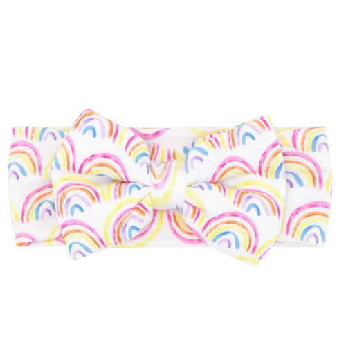 Pastel Rainbows Luxe Bow Headband
