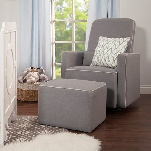 DaVinci Olive Glider Chair & Ottoman Set