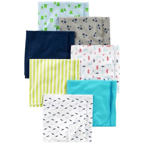 Simple Joys by Carter's Unisex Babies' Flannel Receiving Blankets, Pack of 7