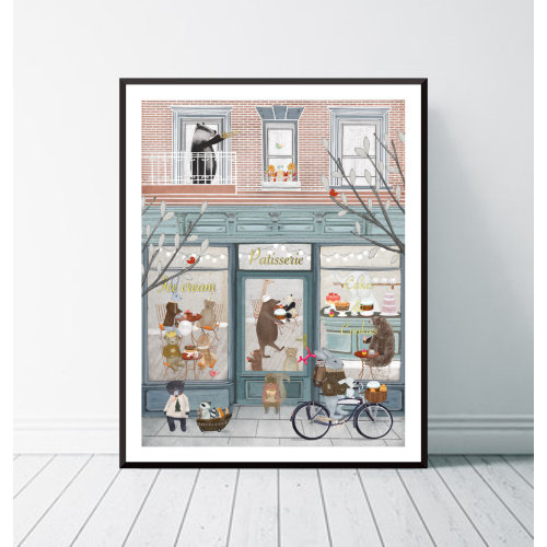 Petite Patisserie. Nursery art, Children's wall art, Coffee shop print, Book illustrations, Children's picture, Nursery prints, Whimsical