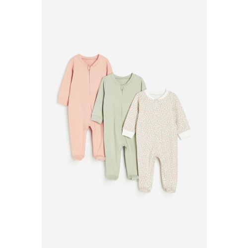 3-pack Pajama Jumpsuits with Zipper