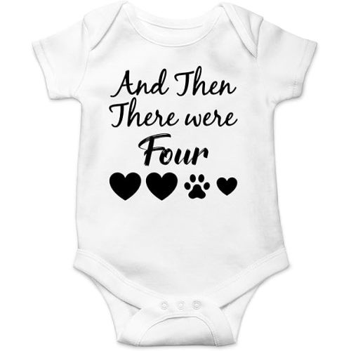 CBTwear And Then There Were Four - Baby Clothes - Funny Newborn Bodysuit Outfits for Boys and Girls