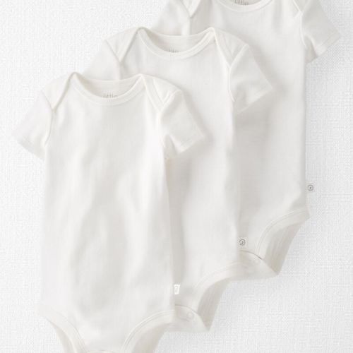 Light Cream Baby 3-Pack Organic Cotton Rib Bodysuits | Carter’s Oshkosh Canada