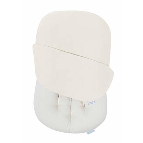 Snuggle Me Organic | Baby Lounger & Infant Floor Seat with Cover | Newborn Essentials | Organic Cotton, Fiberfill | Natural