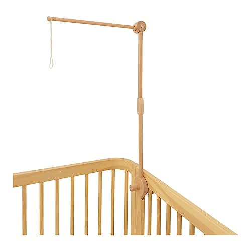 Baby Crib Mobile Arm - Mobile Hanger for Baby Girl or Boy Nursery Crib Decor - Wooden Decoration Attachment - 31 Inch with Silicon Gasket