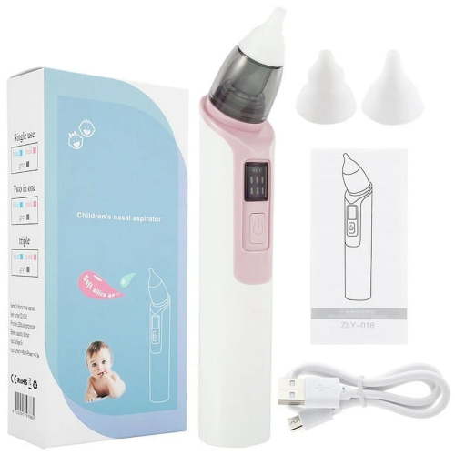 Baby Nasal Aspirator,Baby Electric Nasal Aspirator,Detachable and Washable Low Noise BPA and latex free for Toddler and Newborns,Pink
