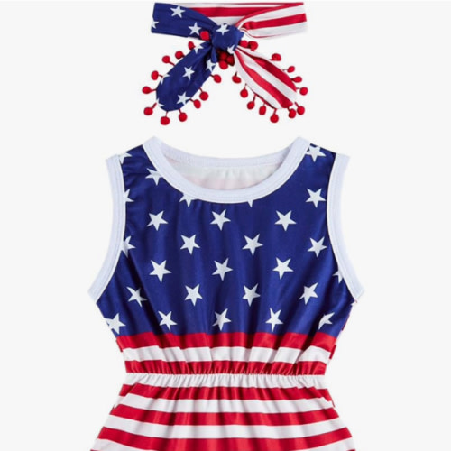 UNICOMIDEA Baby Girls Outfit Newborn Romper Jumpsuits Sleeveless One-Piece Clothes 0-24 Months Bodysuit with Headband