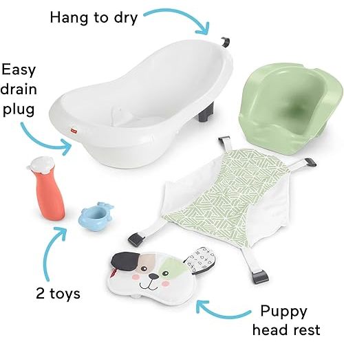 Fisher-Price Baby to Toddler Bath 4-in-1 Sling ‘n Seat Tub