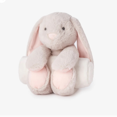 Bunny Bedtime Huggie Plush Toy with Blanket – Elegant Baby