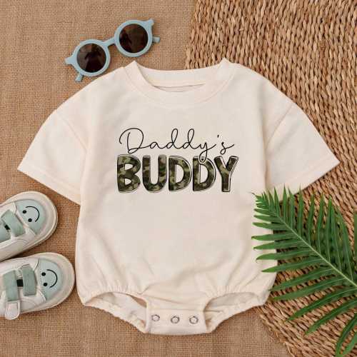 Daddy's Buddy Romper, Daddy's Hunting Buddy Baby, Hello Daddy Outfit, Hunting Boy Baby Bodysuit, Baby Camo, Cute Father's Day Baby Shower