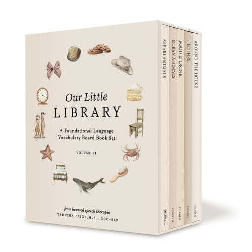 Tabitha Paige Children's Book Our Little Library Vol. 2: First 100 Words Board Book Box Set, Including Ocean Animals, Safari Animals, Food and Drink, , (Paperback)