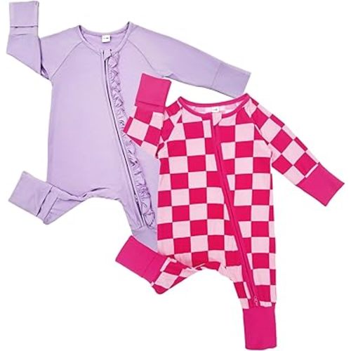 Bow Dream Baby Girl Romper Jumpsuit Bamboo Rayon Baby Clothes Boys & 2 Way Zipper Outfit Baby Clothes for Girls