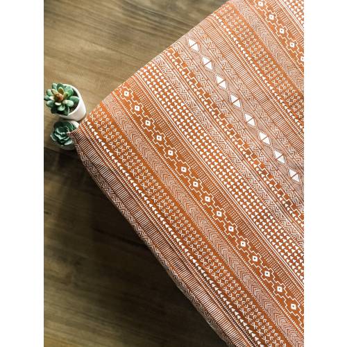 Orange/Copper Geometric/Aztec